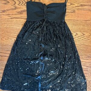 Y2K Sequin Strapless Dress